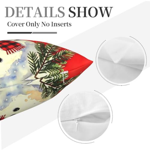 Yellow Christmas Throw Pillow Cover 18x18 Inches Decorative Cushion Case