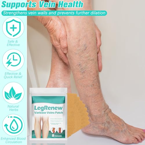 SereniMist Leg Renew Varicose Veins Patches - 16 Pcs Natural Relief Treatment