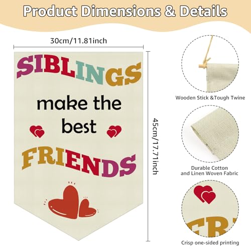 Kids Room Canvas Banner Wall Hanging Decor - 17.7x11.8in
