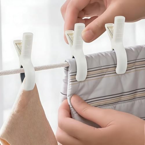 8 Pcs Beach Towel Clips for Sunbeds, Windproof Plastic Lounge Chair Pegs