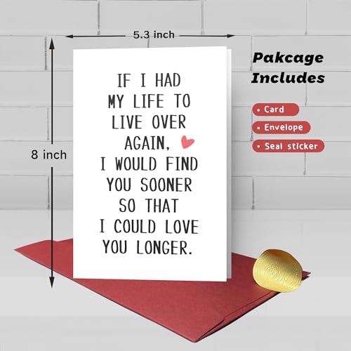 Funny Anniversary Card with Romantic Poem for Husband & Wife