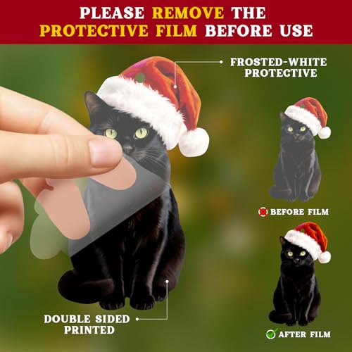 BIZIBAFF Black Cat Christmas Ornament - Acrylic 2D Lifelike Cat Decor B-blackcat