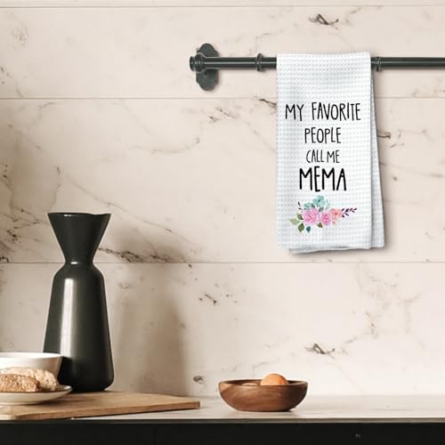 Call Mema Kitchen Hand Towels Gifts for Grandma Christmas Tea Towels 16x24 Inch
