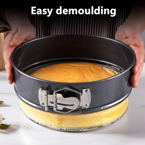 3-Piece Non-Stick Springform Cake Pan Set - 7, 8, 9 Inch