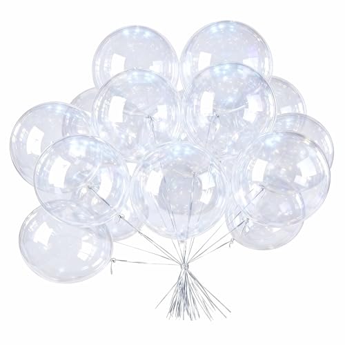 24 Inch Clear Bubble Balloons Pack of 25 - DIY Transparent Party Decorations