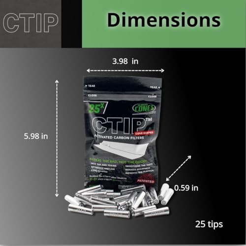 CTIP Cone-Shaped Activated Carbon Filters - 25 Count