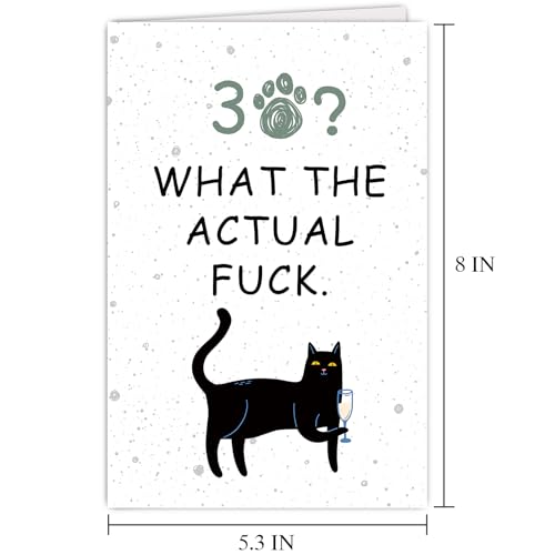 Funny 30th Birthday Card for Men and Women - Snarky Greeting Card