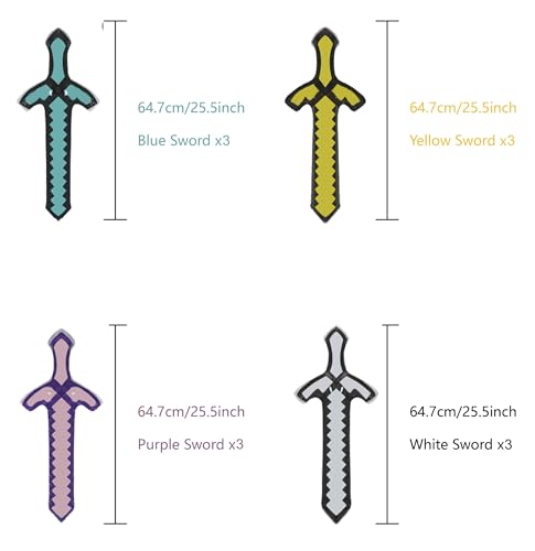 Pack of 12 Inflatable Swords - Fun Party Favors for Kids