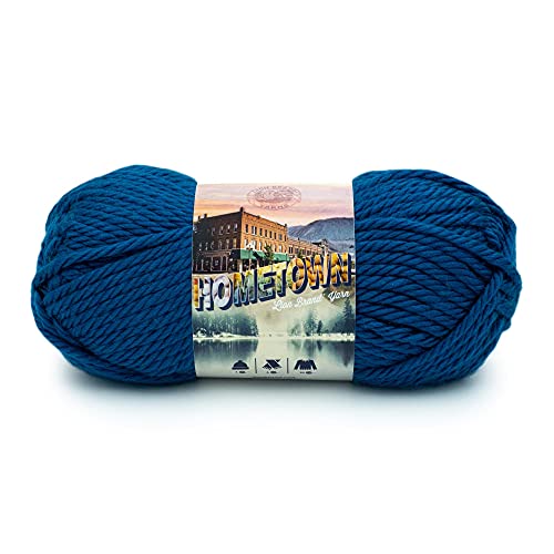 Lion Brand Hometown Super-Bulky Yarn - Athens Blue Sky, 5 oz