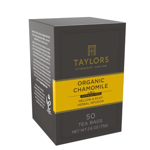 Taylors of Harrogate Organic Chamomile Herbal Tea, 50 Bags