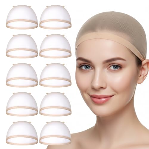 HD Wig Caps 30 Pack Ultra Thin Sheer Nylon Breathable Non Slip Stocking Caps for Lace Front Wigs