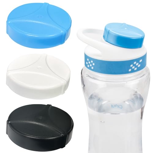 3 pcs Lid for Cirkul Water Bottle,Lid Compatible with Cirkul Bottle£¬Lid Applicable to for Cirkul Bottle of (Black/White/Blue)