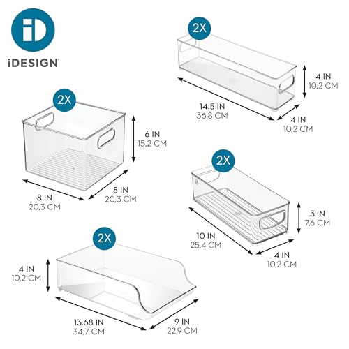 iDesign 8-Piece Fridge Storage Bin & Water Bottle Organizer Combo Pack