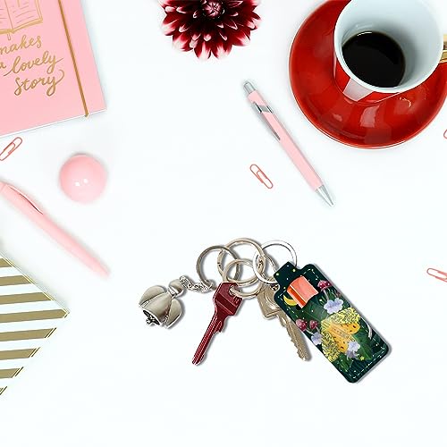 FREEBLOSS 2Pcs Chapstick Holder Keychain, Cute Lipstick Pouch with Keychain Ring