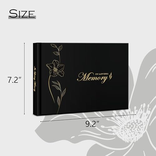 In Loving Memory Funeral Guest Book Set with Table Sign & Pen