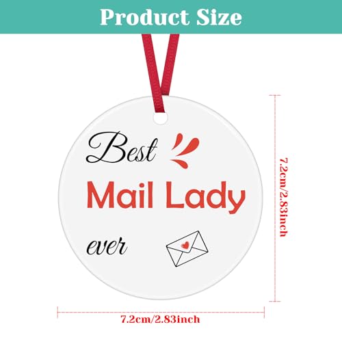 Mail Carrier Appreciation Ceramic Ornament - Best Mail Lady Gift