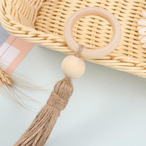 18 Pcs Natural Unfinished Wood Rings - 2 Inch for DIY Crafts