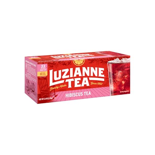 Luzianne Hibiscus Iced Tea Bags, Unsweetened, 22 Count