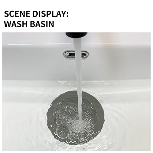 MATATAMAX 6-Inch Silicone Tub Stopper - 2 Pack, White & Grey Drain Plug