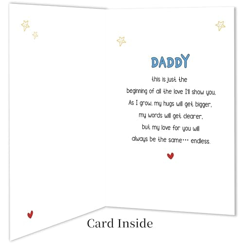 Happy First Father's Day Card for New Dads - 7x5 Eco-Friendly