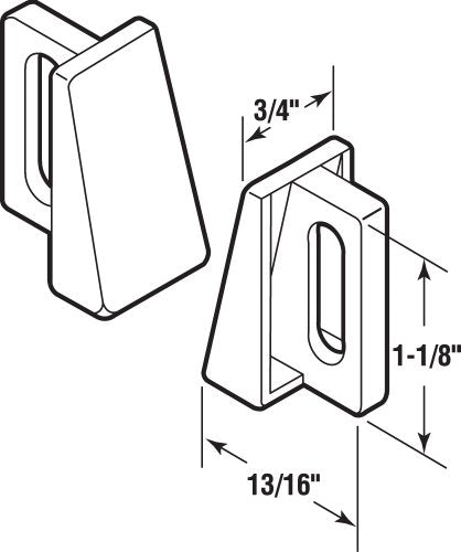 Nylon Pocket Door Guide Set for Jamb Mounting - 1 Pair