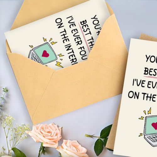 7x5 Inch Anniversary Card for Couples with Yellow Envelope