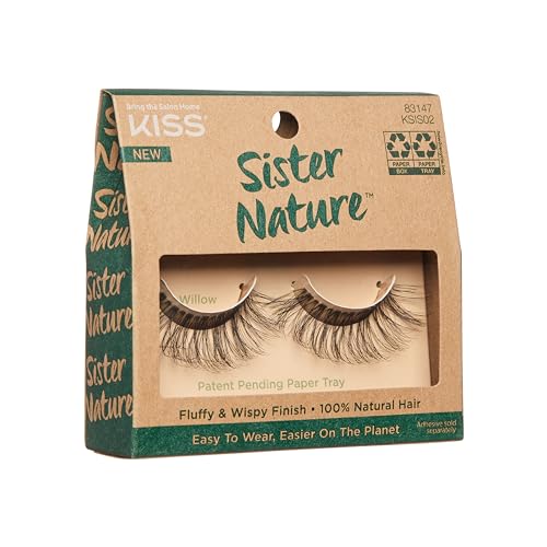 KISS Sister Nature False Eyelashes - Willow 14mm Reusable Wispy Lashes