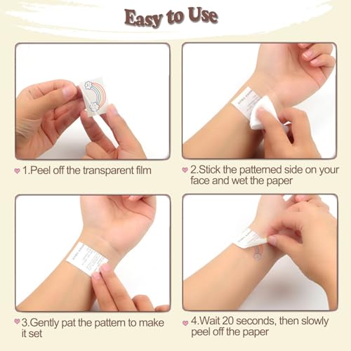 AIBEE Glitter Temporary Tattoos 12pcs Gold Sparkle Face Freckles