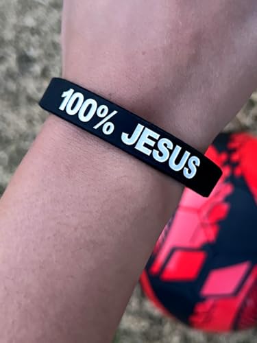 Motivational Jesus Silicone Wristband - Black, White, Glow in Dark