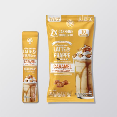 Caramel Macchiato Instant Coffee Frappe Sticks - 10 Pack