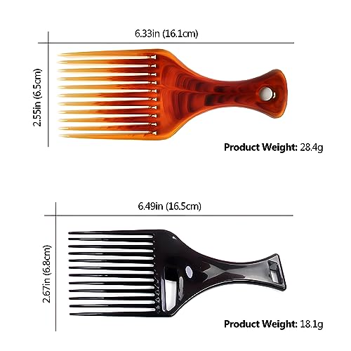 Kootinn 4-Pack Wide-Tooth Afro Hair Pick Combs for Volume and Styling