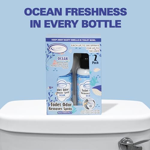 Air Jungles Toilet Spray, Ocean Scent Odor Eliminator, 2 fl oz (2 Pack)