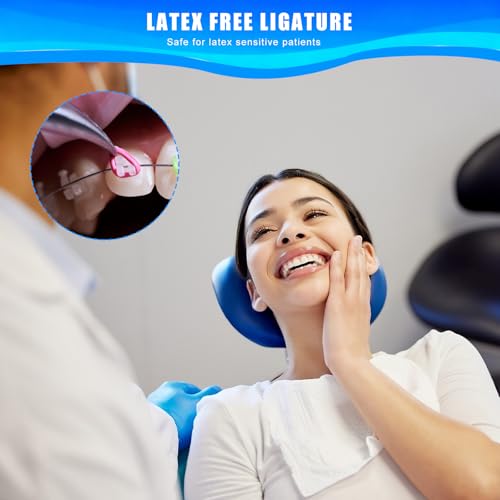Orthodontic Ligature Ties 1040pcs - Multi-Color Elastomeric O-Rings