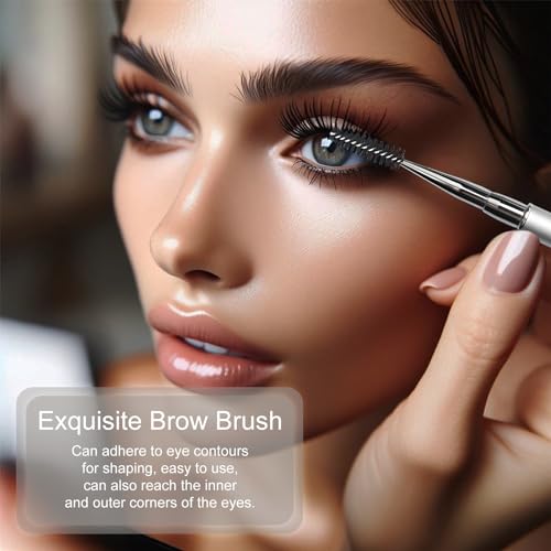 Kootinn Portable Mascara and Eyelash Brush Set with Caps
