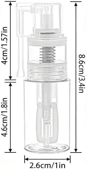 Transparent Powder Spray Bottle 14ml Refillable Hair Fiber Applicator