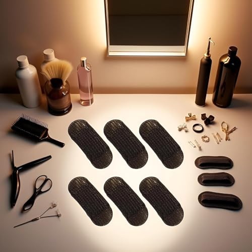Awexzecor 6 Pcs Brown Sponge Hair Volume Base Inserts for Updos