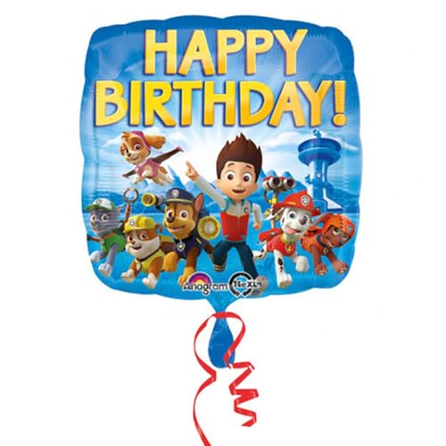 Paw Patrol Happy Birthday Foil Balloons - 18" Multicolor Party Pack