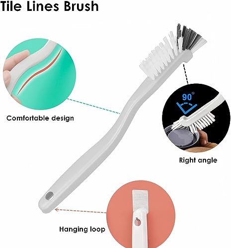 JIANYI Kitchen Scrub Brush with Angled Bristles - Ergonomic Handle