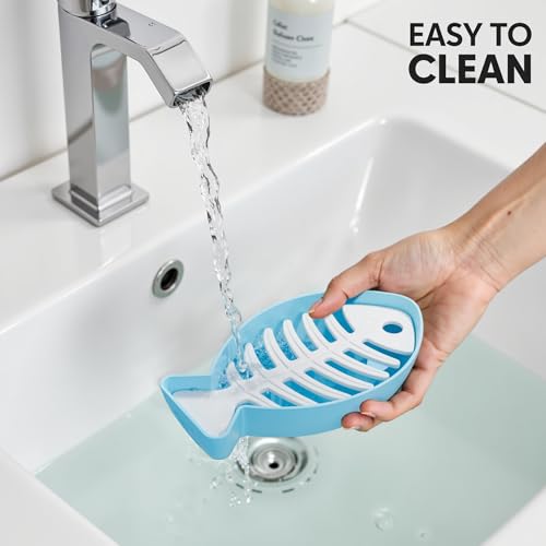 Li & Zhao Fishbone Soap Dish with Drainage for Bar Soap