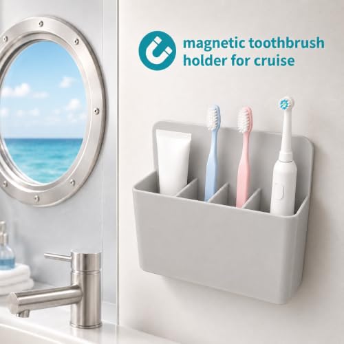 Magnetic Toothbrush Holder for Cruise Cabin - Space-Saving Organizer