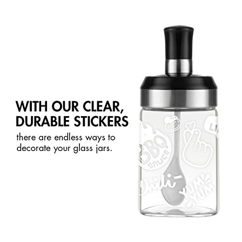 BOILING POINT Glass Condiment Jar with Spoon & Airtight Lid - 280ml