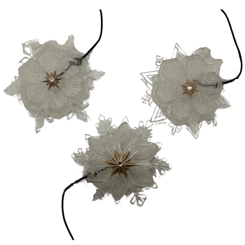 Hallmark Glowing Snowflake Christmas Ornament Set with Light Cord