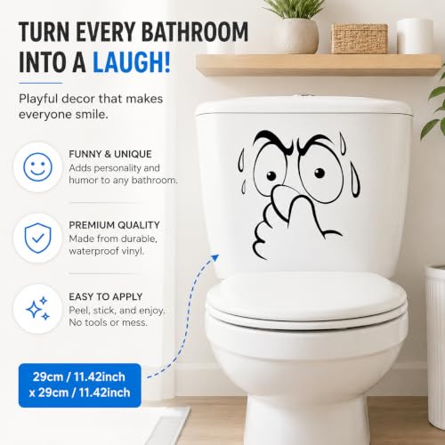 Veloshine Toilet Lid Decals - Reusable Abstract Animal Bathroom Stickers