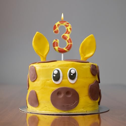 Giraffe Number 1 Birthday Candle - 3.54 Inch Cake Topper