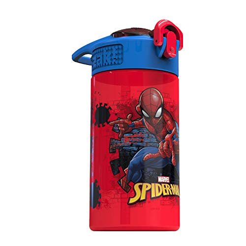 Zak Designs Spider-Man Kids Leak-Proof 16oz Water Bottle - BPA-Free, Red (Pack of 2)