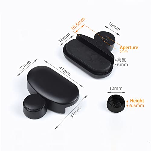 Black 4-Pack Mirror Glass Clips Support Supports for Bathroom & Dresser