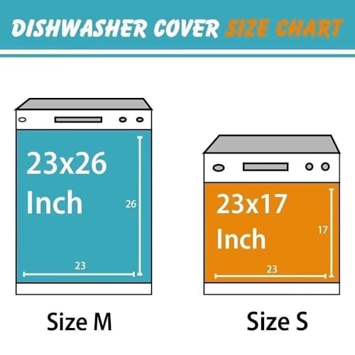 Winter Snow Red Bird Dishwasher Magnet Cover - 23x26 Inches, Magnetic Vinyl Wrap