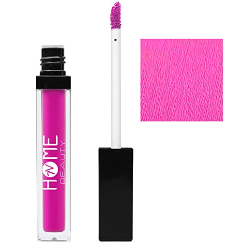 Hot Pink Matte Liquid Lipstick, Waterproof Long Lasting Lip Gloss 5ml