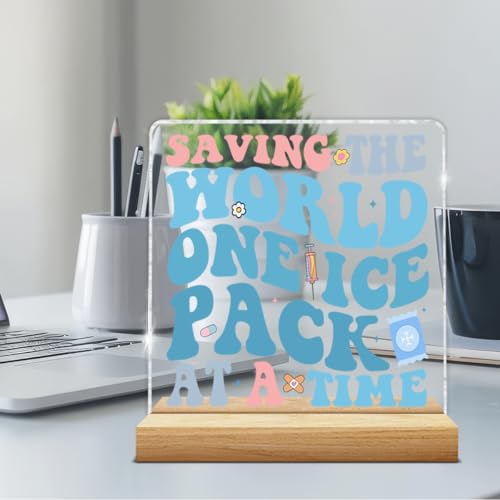 School Nurse Acrylic Desktop Sign - Funny RN Gift Idea, Style J