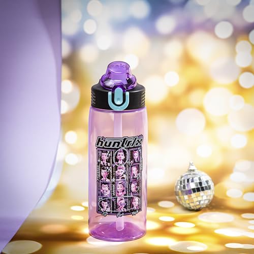 Zak Designs 25oz Leak-Proof Kids Water Bottle - Huntrix Purple